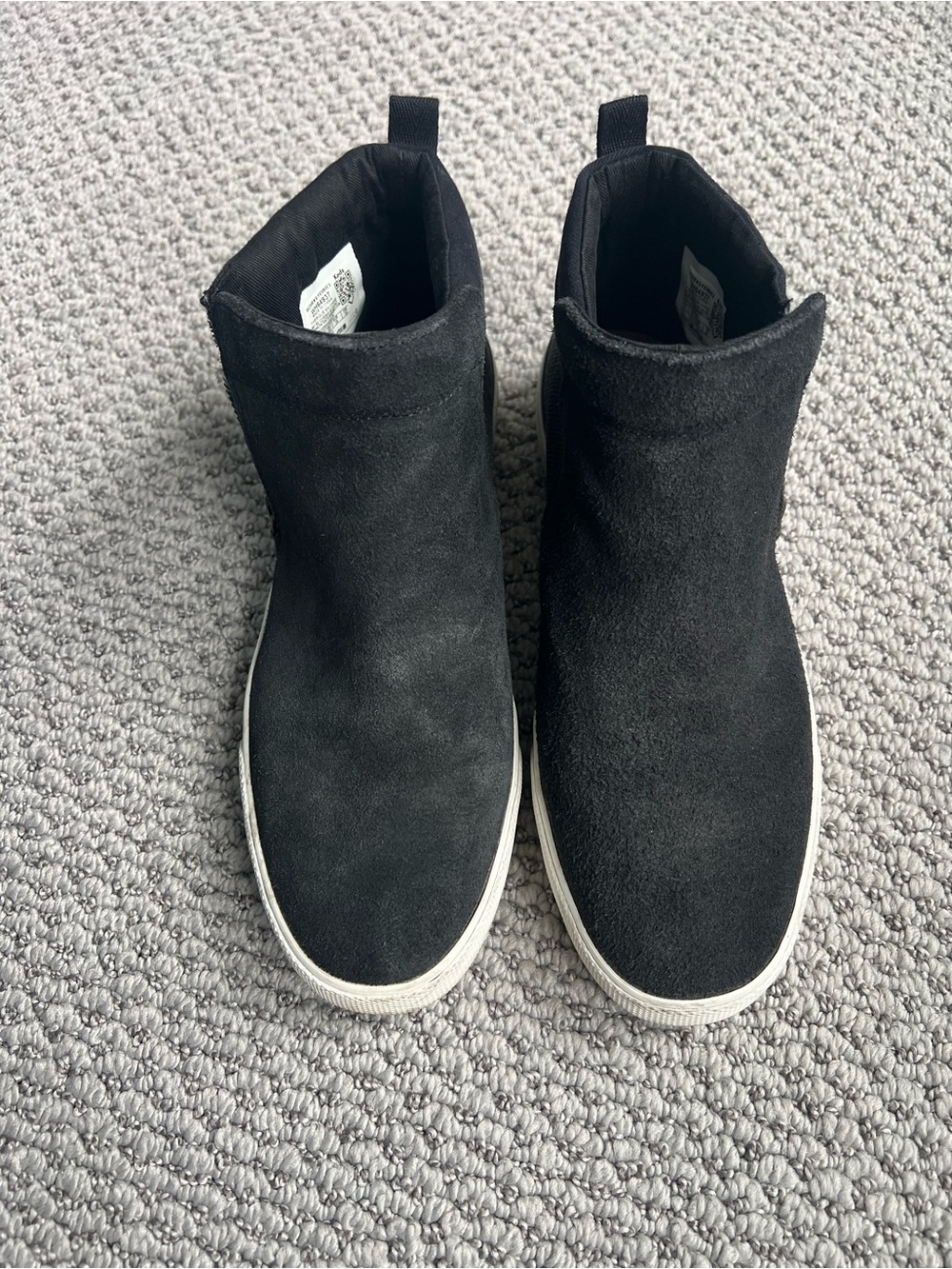 Keds Black Suede High-Top Slip-On Sneakers